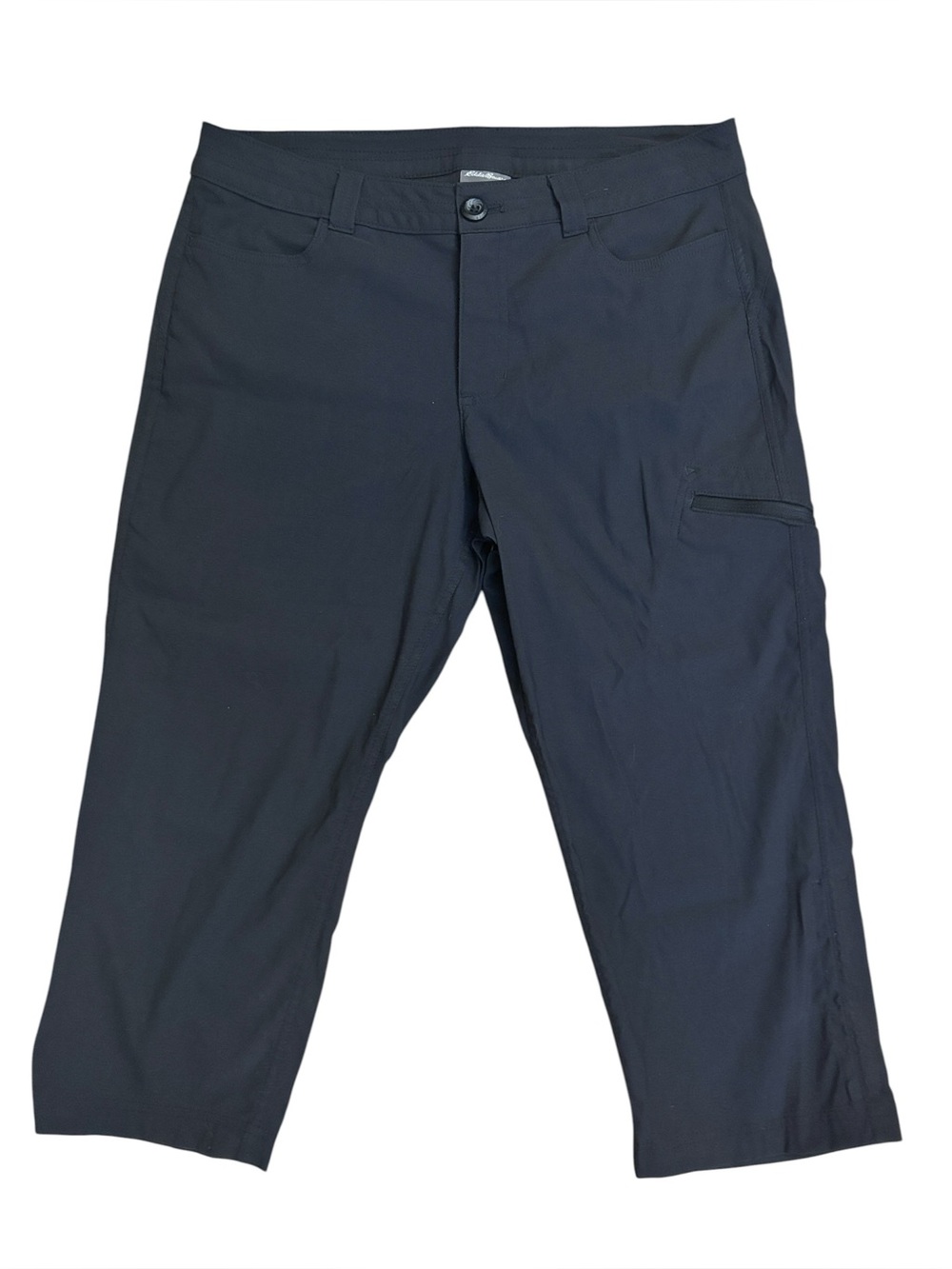 Eddie Bauer Black Stretch Straight Leg Capri Pants Gorpcore Size 10